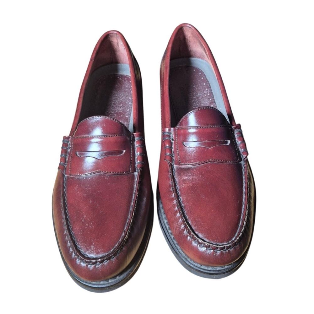Rockport Men’s Burgundy Leather Penny Loafers Sz 9.5W Excellent Condition